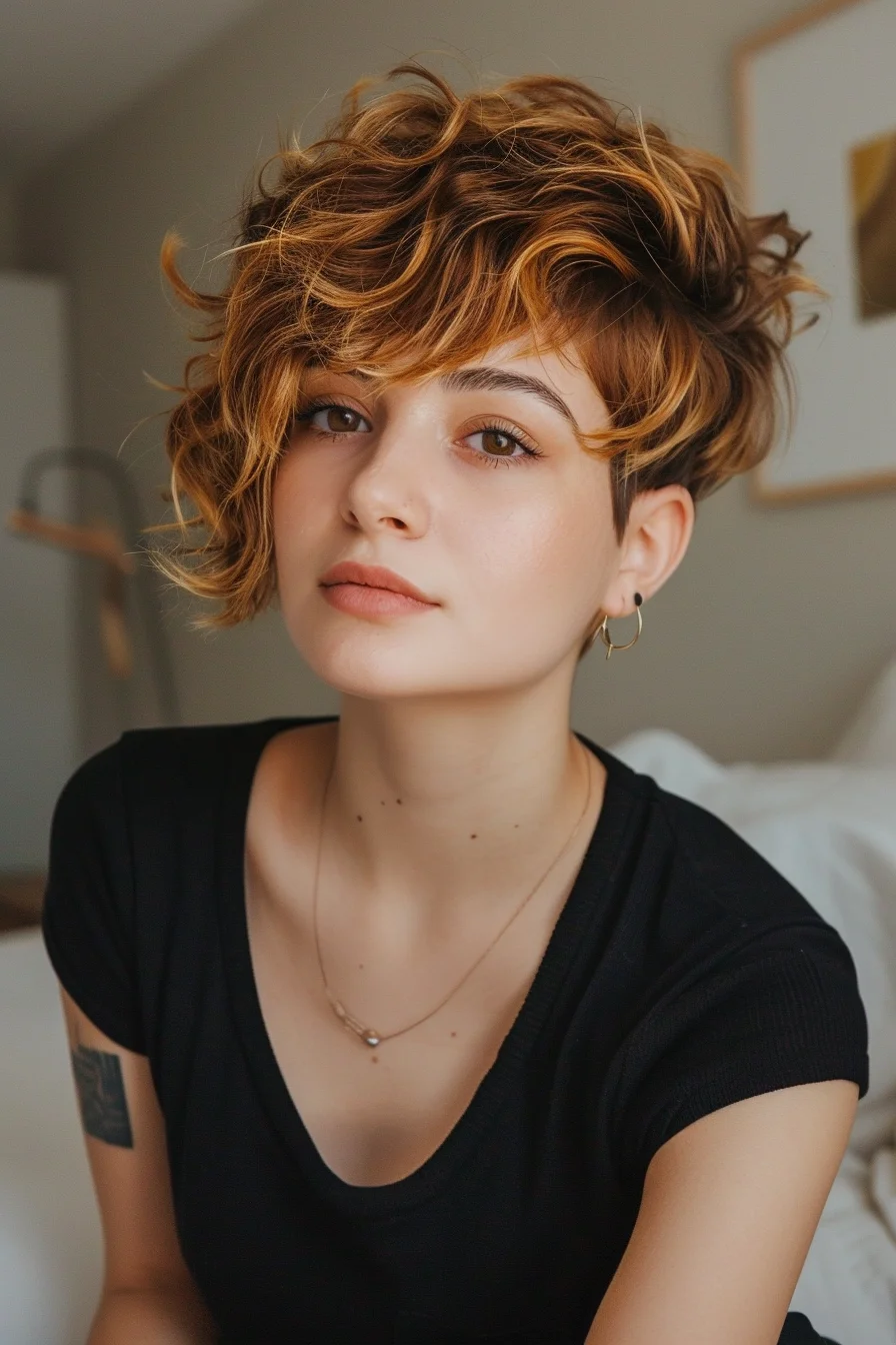 Lockige Pixie-Frisuren voller Schwung und Charakter