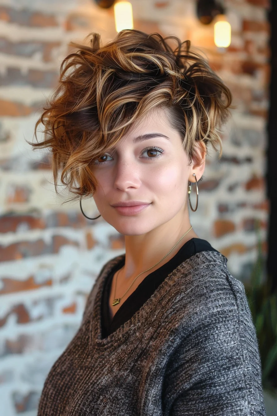 Lockige Pixie-Frisuren voller Schwung und Charakter