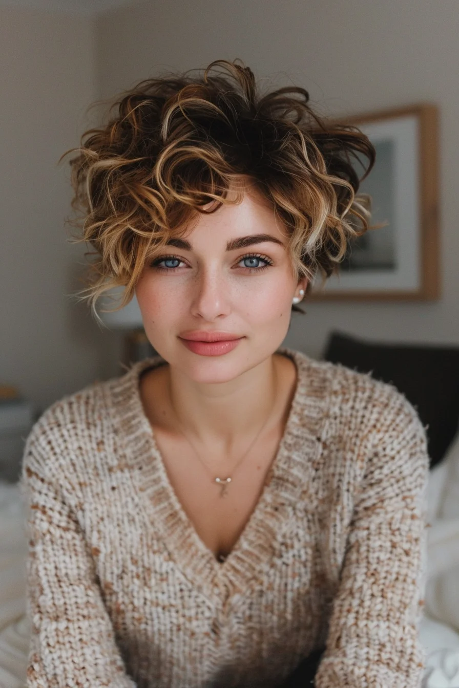 Lockige Pixie-Frisuren voller Schwung und Charakter