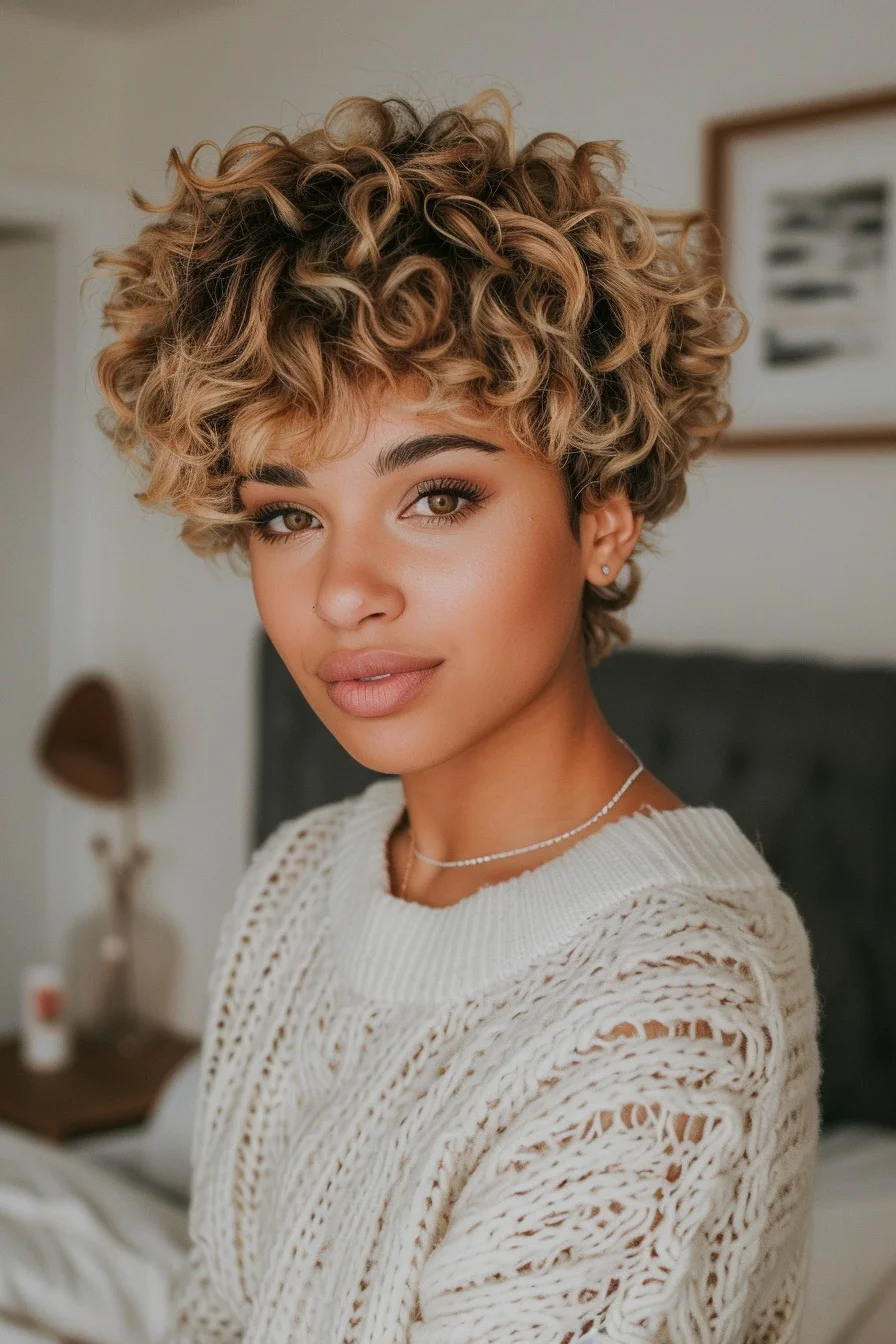 Lockige Pixie-Frisuren voller Schwung und Charakter