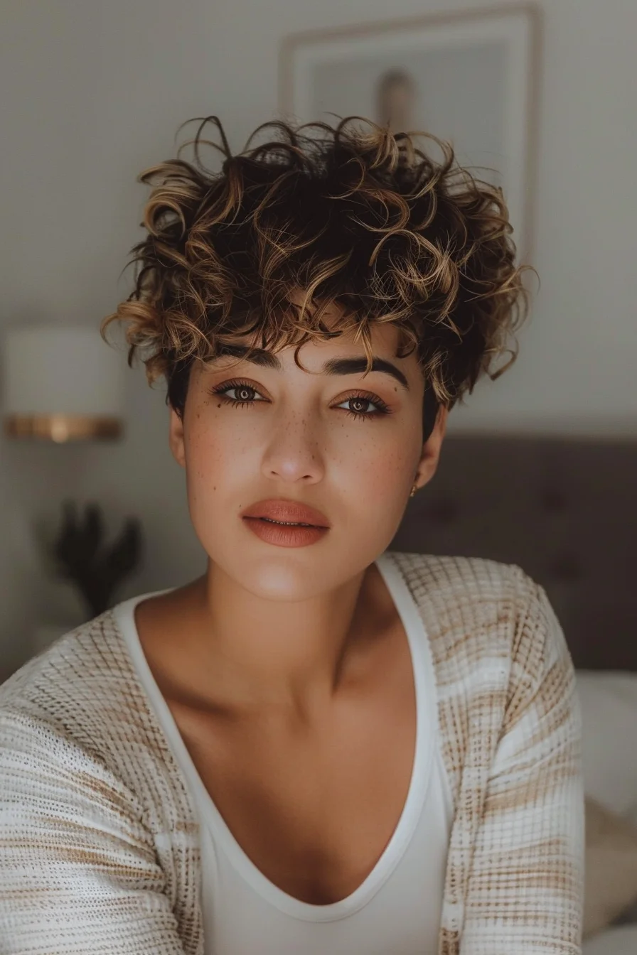 Lockige Pixie-Frisuren voller Schwung und Charakter