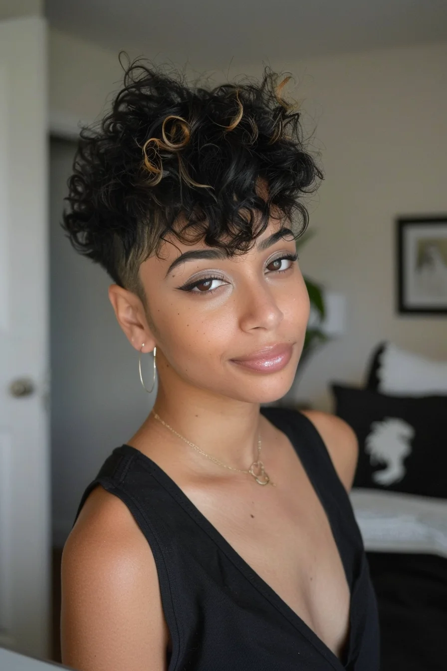 Lockige Pixie-Frisuren voller Schwung und Charakter