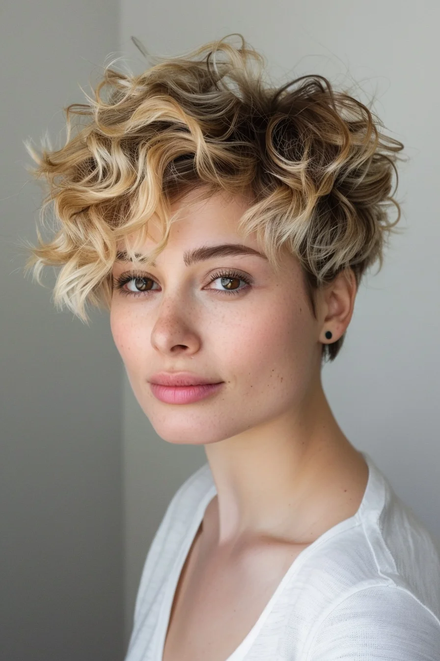 Lockige Pixie-Frisuren voller Schwung und Charakter