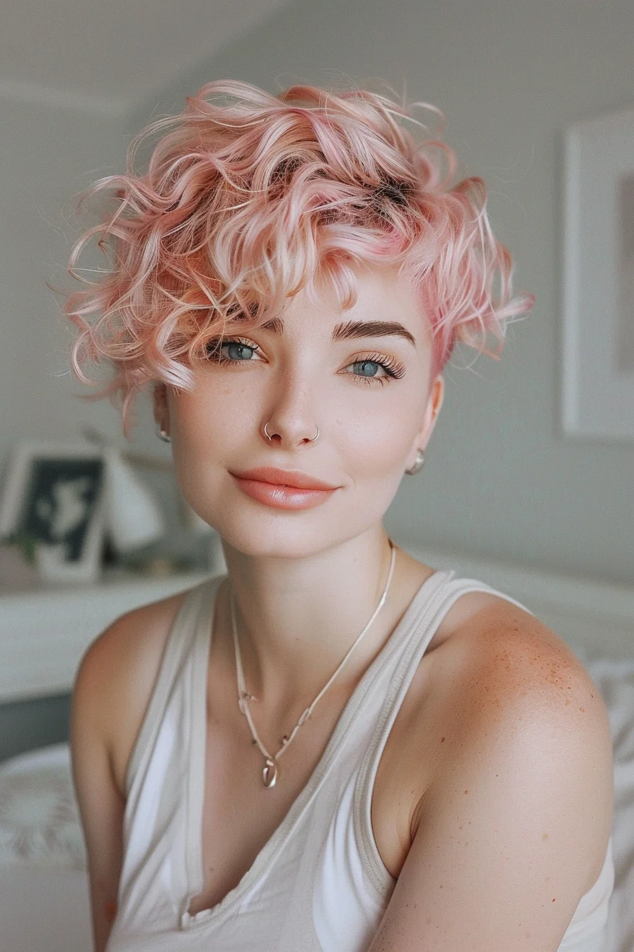 Lockige Pixie-Frisuren voller Schwung und Charakter