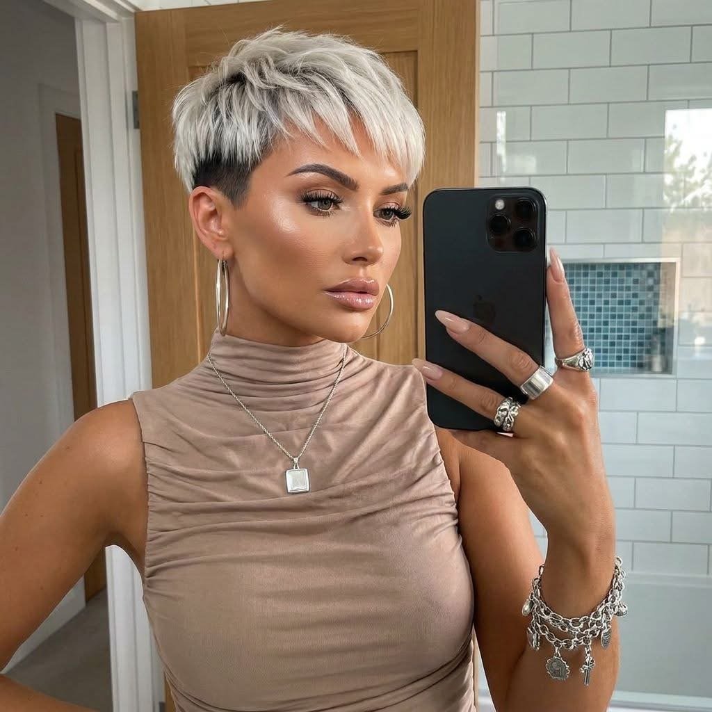 Ausgefallene Pixie-Cut-Variationen für einen mutigen, trendsetzenden Look