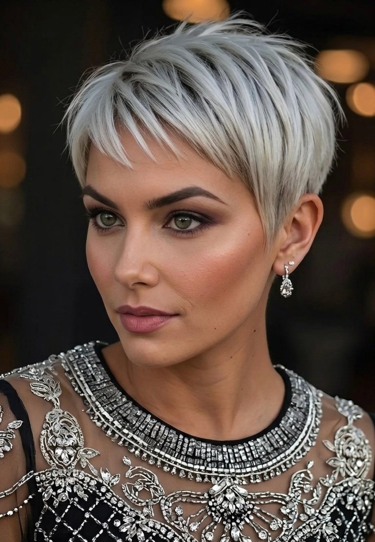 Ausgefallene Pixie-Cut-Variationen für einen mutigen, trendsetzenden Look