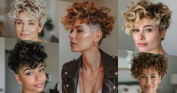 Lockige Pixie-Frisuren voller Schwung und Charakter